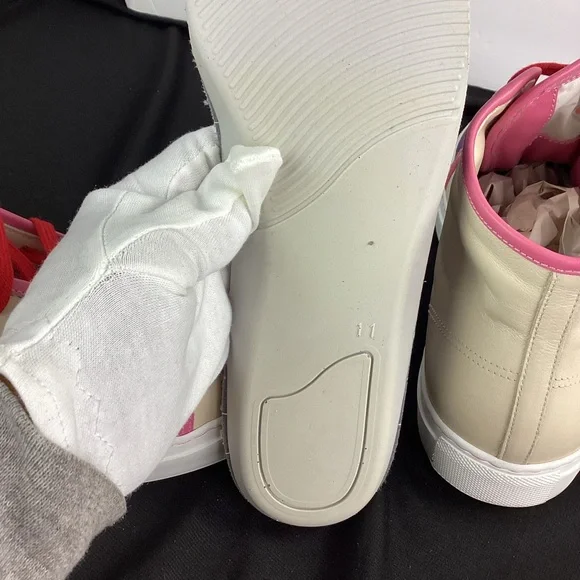 French Kiss by Donald Brooks Pink and Purple Sporty High-Top Sneakers, Men's 11 - Picture 10 of 10